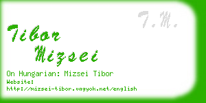 tibor mizsei business card